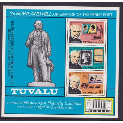 TUVALU 1979 ROWLAND HILL SOUVENIR SHEET MINT SG MS134