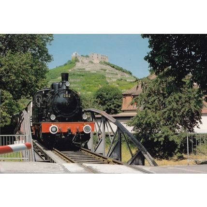 MECF Dampflokomotive Rebenbummler Staufen Station Postcard