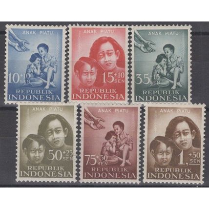 ZAYIX Indonesia B109-B114 MH Semi-Postal Orphans Children Society 070522S23M