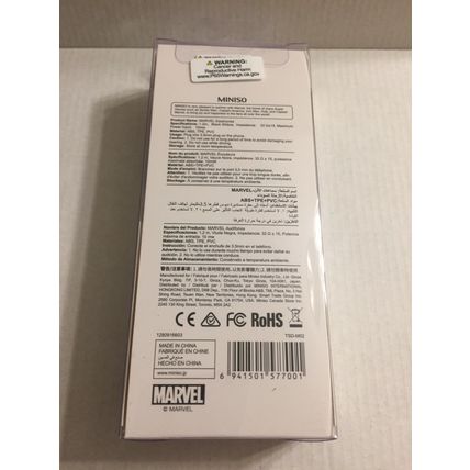 NEW Marvel Black Widow 1.2M Earphones