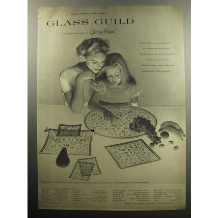 1957 Georges Briard Glass Guild Persian Garden Glass Ad - Today's hostess
