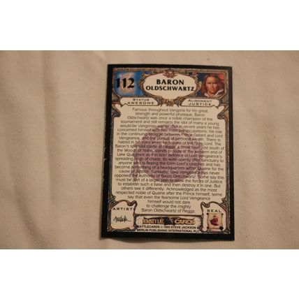 Baron Oldschwartz 1993 Merlin Battle Cards NO. 112