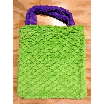 New w/Tag Lime Green Franken Monster 14x14 Trick Or Treat Bag - Halloween