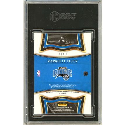 2020 Panini Select Markelle Fultz Selective Swatches Gold Prizm 1/10 SGC 10 1296