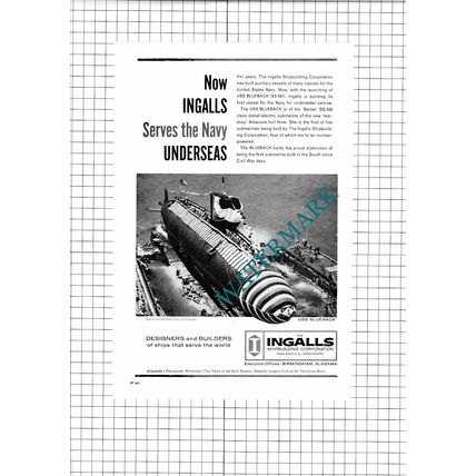 The Ingalls Shipbuilding Corporation / Korody Marine Hawthorne - 1960 Advert