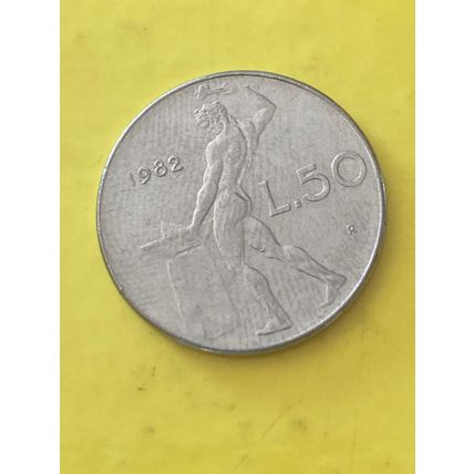 Umlaufmünze Italien 50 Lire 1982
