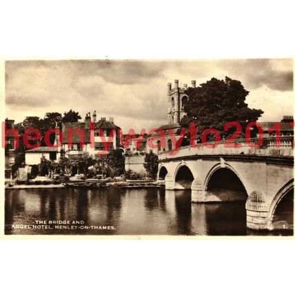 Bridge and Angel Hotel, Henley-on-Thames, Oxon, UK, 1958, Postcard