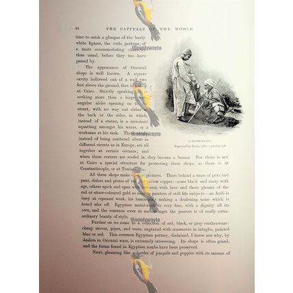 Water Seller, Egypt, Bazin , Book Illustration (Print), 1892
