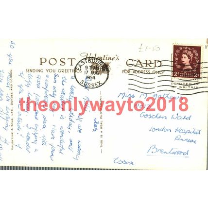 Eastbourne, 5 Scenes, Sussex, Valentines Postcard, 1954