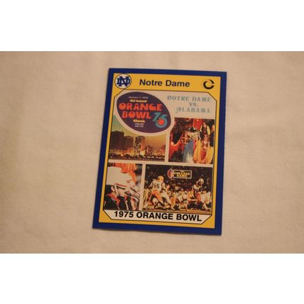 1975 Orange Bowl 1990 Collegiate Collection Notre Dame NO. 60