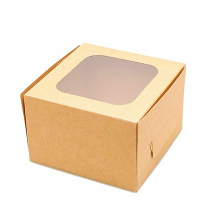 3 x 11cm Party Kraft Chic Cafe Treat Box Cookies Muffins Wedding Party Favours