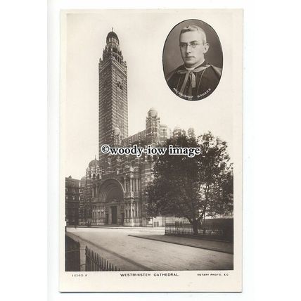 tq1601 - London - Westminster Cathedral & Archbishop Bourne - Postcard