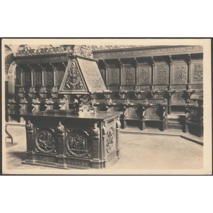Coro e Leggio, Basilica si San Pietro, Perugia, c.1930s - Bromostampa Cartolina