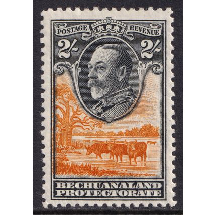 Bechuanaland KGV 1932 2s Black Orange Cattle SG106 Mint MH