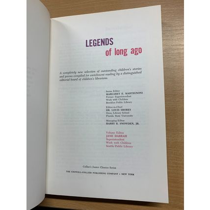 1964 YOUNG FOLKS SHELF OF BOOKS "LEGENDS OF LONG AGO" VOL 7 HARDBACK BOOK (P5)