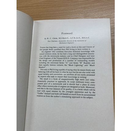 RARE* 1961 "MOTORCYLE ENGINEERING" 1ST ED P E IRVING ILLUSTRATED HB BOOK (P4)