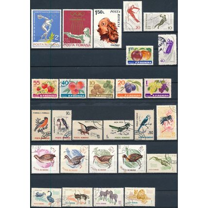 737 Stamp Selection - Romania - Used Hinged & Cancelled to Order