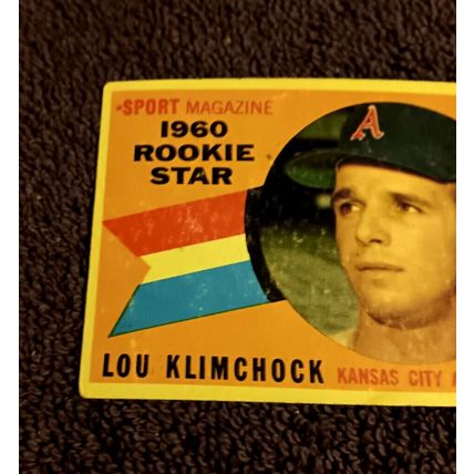1960 Topps # 137 RC Lou Klimchock Kansas City A's 2nd Base 3.0 VG Condition