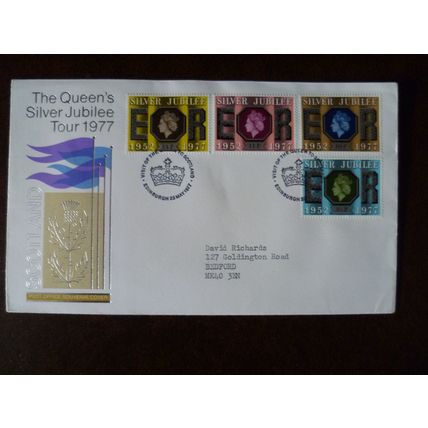 1977 GB Queen's Silver Jubilee Tour 3 postmark covers flax dragon crown royalty