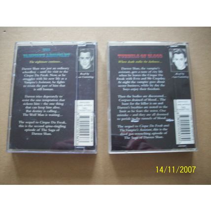 TUNNELS OF BLOOD & THE VAMPIRE"S ASSISTANT by DAREN SHAN-2 AUDIO BOOKS CASSETTES