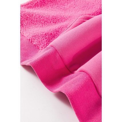 Pitaya Pink Mineral Wash Terry Patchwork Drawstring Hoodie