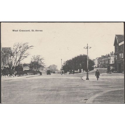 West Crescent, St Anne's, Lancashire, 1916 - Postcard