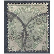 1883 SG193 5d Dull Green Fine Used Check Letters "GD".