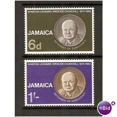 Jamaica 1966 Churchill Commemoration Mounted Mint SG 252-253 Sc 252-253