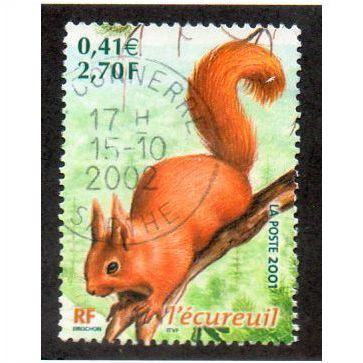 FRA 2001 2,70F 'ANIMALS' FINE USED (EBID20-260)