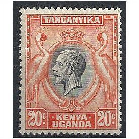 KUT 1935 SG114 20c Black & Orange Mounted Mint . . .