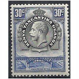 KUT 1935 SG115 30c Black & Blue Mounted Mint . . .