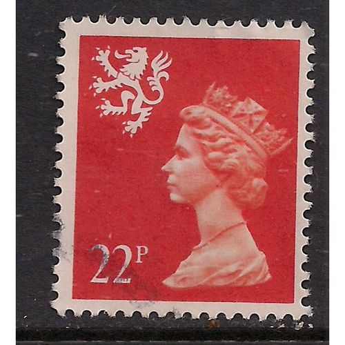 Great Britain 1990 Scotland 22p Bright Orange Red Used SG S66 Sc SMH44 stamp