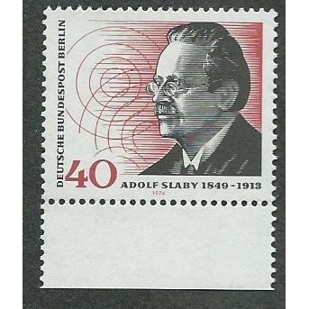 BERLIN - 1974 40pf U/M 'ADOLF SLABY ' (EBID42-431)