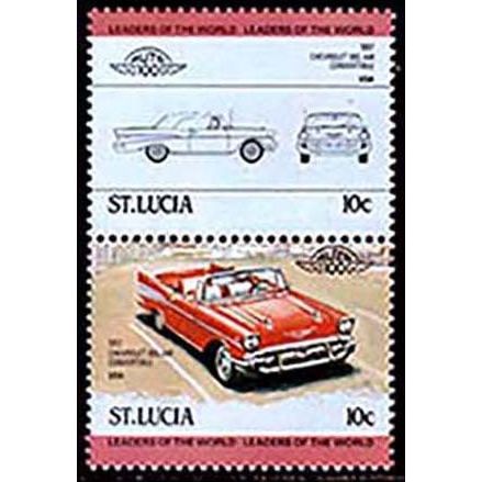 St. Lucia 1984 Cars 10c Se-tenant Pair of MNH Stamps