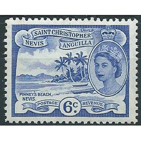 St Kitts-Nevis 1954 SG112 6c Ultramarine Mounted Mint . ..