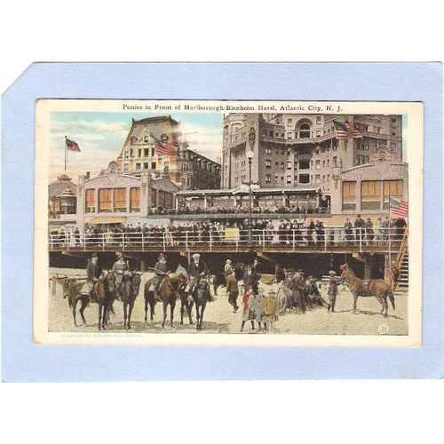 NJ Atlantic City Ponies In Front Of Marlborough Blenheim Hotel nj_box1~73