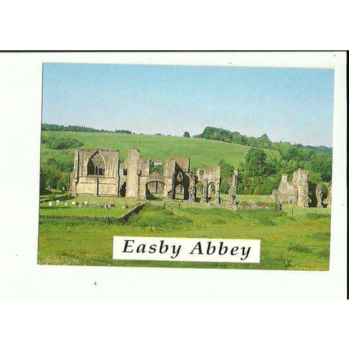 Yorkshire RICHMOND Easby Abbey Postcard by Dennis (R026020L)