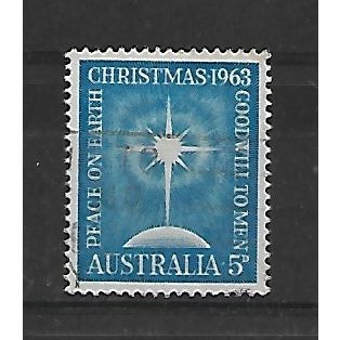 Australia.1963 Christmas ("Peace on Earth") issue.Fine Used.Sep20b