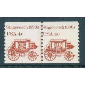 1898A 4c Stagecoach Fine MNH Dry Gum CNP Left 3 W0487