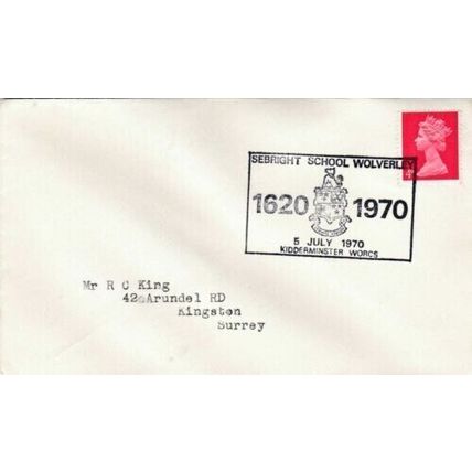 GB 1970 Sebright School Wolverley 350th anniversary cover Special Cancel VGC