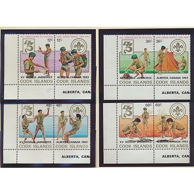 Cook Islands Stamps Scott #705-8, Mint Never Hinged, Pairs, With Tabs/Selvage