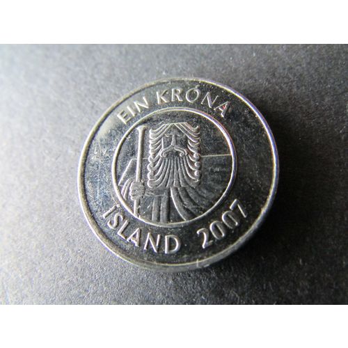 2007 ICELAND ONE KRONA FREE POST. AAN