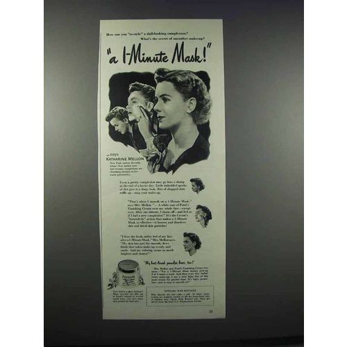 1944 Pond's Vanishing Cream Ad - Katharine Mellon