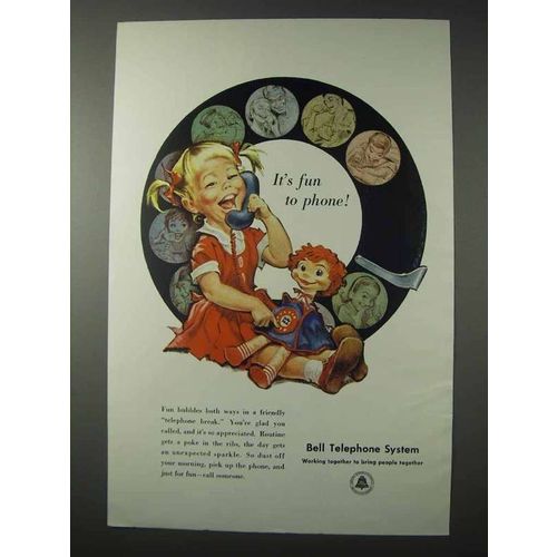 1958 Bell Telephone Ad - It's Fun to Phone!