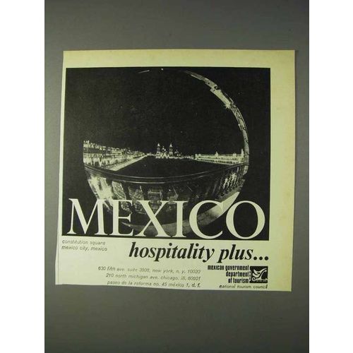 1969 Mexico Tourism Ad - Hospitality