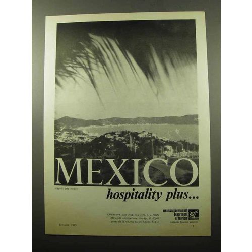 1969 Mexico Tourism Ad - Hospitality Plus