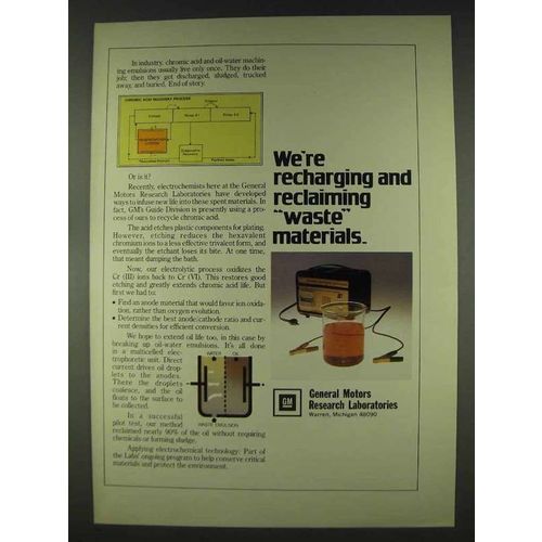 1978 General Motors Ad - Reclaiming Waste Materials
