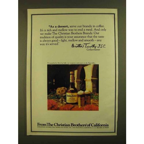 1979 Christian Brothers Brandy Ad - As a Dessert