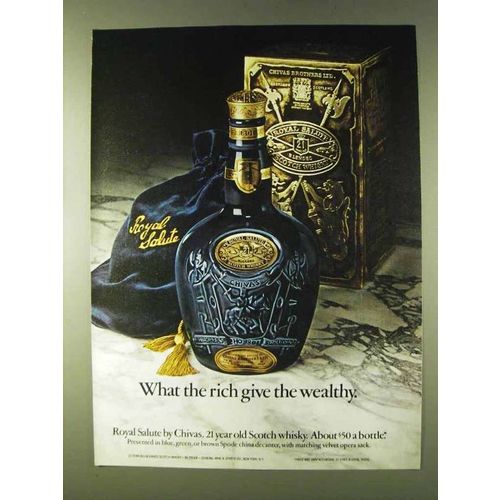 1979 Chivas Royal Salute Scotch Ad - Rich Give Wealthy