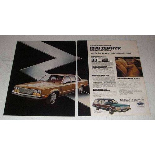 1978 Mercury Zephyr Car Ad